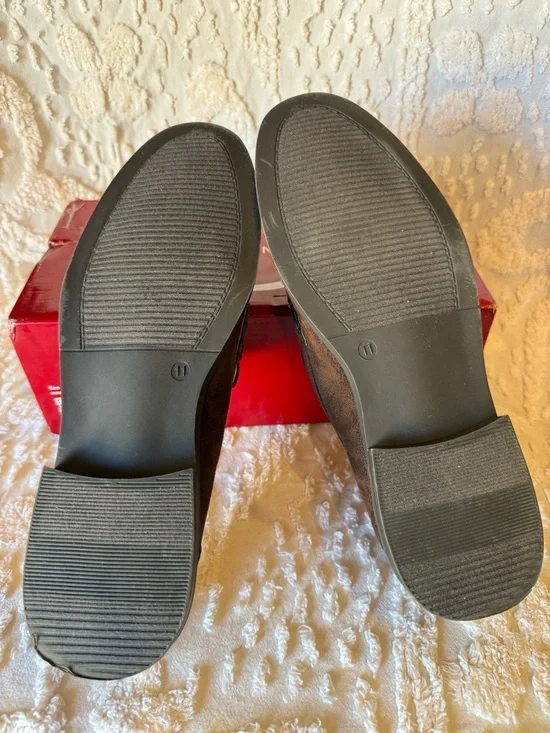 Journee Collection Brown Suede Penny Loafers #579 - Picture 5 of 6